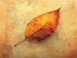 © AiAgency - A colorful autumn leaf showcases its vibrant hues against a textured background, representing the beauty and transition of the fall season in a captivating manner.