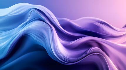 Canvas Print - Dreamlike purple and blue light wave energy field