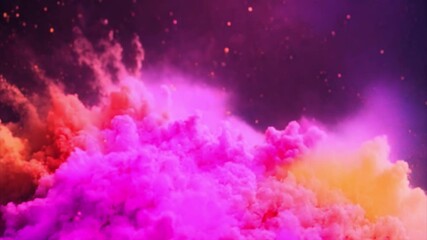 Sticker - Abstract Colorful Smoke Explosion