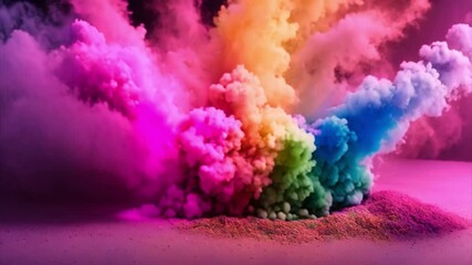 Sticker - Rainbow Smoke Explosion