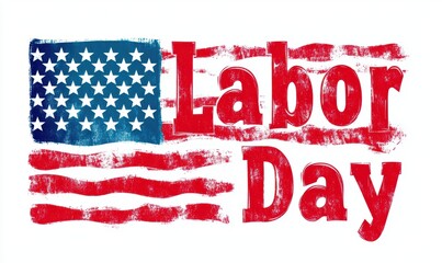 Happy Labor Day USA Text