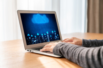 Poster - cloud computing software for modish remote work and personal data storage