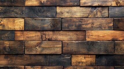 Wall Mural - this Dark brown wood texture background featuring natural grain patterns and panels, ideal for ceramic wall tile and floor tile design.