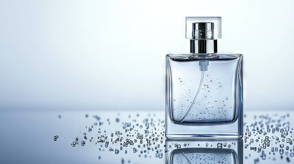 Sticker -    a perfume bottle with droplets on its base