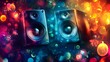 © Ziyan Yang - abstract music background with speakers