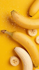 Wall Mural - Fresh organic ripe banana fruits. Fresh banana fruits.