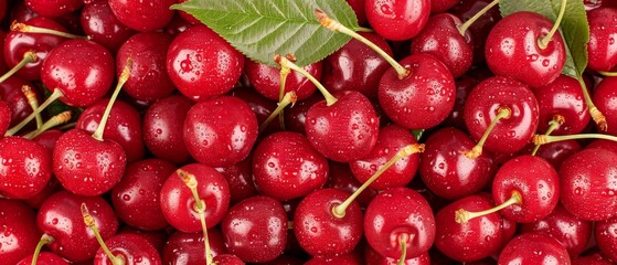 Wall Mural - Fresh organic ripe cherry fruits. Fresh cherry fruits.