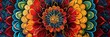 © atar - Colorful Abstract Mandala Design with Intricate Layers and Patterns