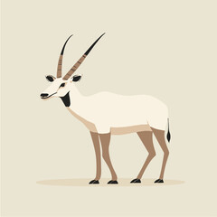 Sticker - Stylized Vector Illustration of an Antelope