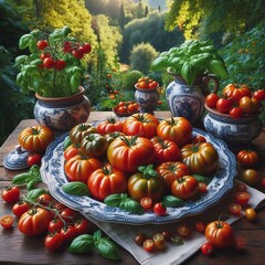 Wall Mural - Tomatenernte