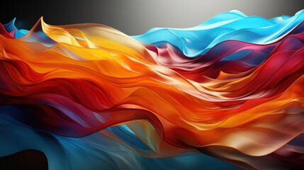 Abstract Colorful Fabric Waves