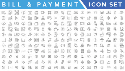 Poster - Payment icons. Pay concept icon set. Online payment. Payment options. Pay icon collection.