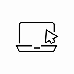 Fototapete - laptop click cursor icon sign vector