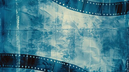 Poster - Blue  film vintage abstract Background