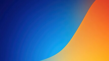 Canvas Print - Blue and orange abstract background with glow, blurry light lines, waves