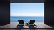 © Pisit - Two Black Lounge Chairs Overlooking the Ocean
