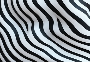 Canvas Print - Striking black and white abstract pattern