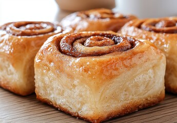 Sticker - Freshly baked cinnamon rolls with gooey caramel glaze