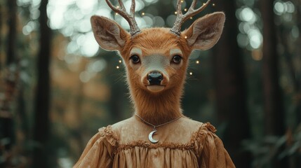 Poster - Enchanting deer in the forest