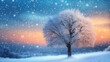 © Dilruba - Beautiful Tree in Winter Landscape During Evening Snowfall