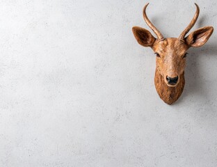 Wall Mural - Decorative deer head on wall