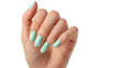 © PNG Kingdom  - Woman's hand with freshly done green nails on transparent background