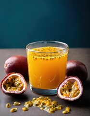 Wall Mural - Fresh passion fruit juice