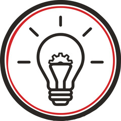 Illustration of a light bulb icon symbolizing ideas and creativity