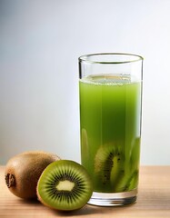 Wall Mural - Fresh kiwi juice in a glass