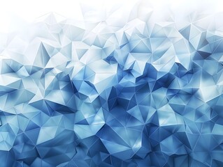 Poster - Abstract 3d render of blue polygonal background. Polygonal design - Generated AI