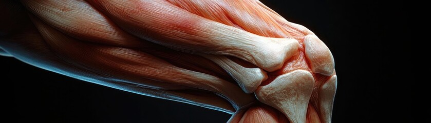 Poster - Detailed view of a muscular arm showcasing anatomy and strength, perfect for health and fitness related projects.