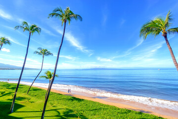 vacation, Hawaii, plants, island, flower, sun, tropical, ocean, beach, palm trees, resorts