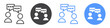© Krrish - Conversation icon flat line symbol set.