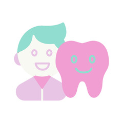 Poster - tooth with dentist