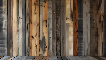 Wall Mural - Elegant oak plank texture with natural light, showcasing abstract patterns in wood grains and the beauty of tree aesthetics