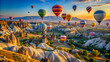 © Selene Studio - Colorful hot air balloons floating above scenic Cappadocia landscapes, Hot air balloon, ride, colorful, scenic, Cappadocia
