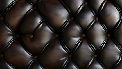 Wall Mural - Elegant black leather texture with natural brown material pattern background