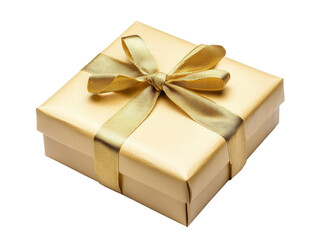 Gift box with ribbon isolated on transparent background