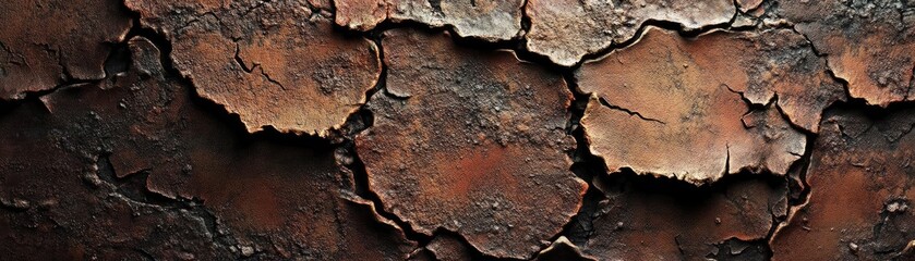Poster - Close-up of peeling paint revealing textured surface, showcasing layers of rustic charm and weathered aesthetic.