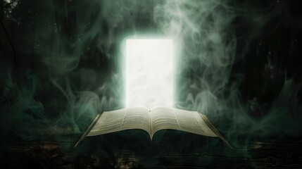 Wall Mural - A Mystical Book Reveals a Doorway to Light