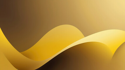 Yellow gold curved waves abstract gradient effect background, for business card website web design concept