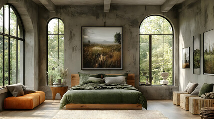 Wall Mural - industrial bedroom