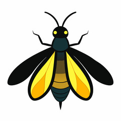 firefly vector, silhouette clear shape