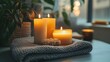 © STGZ. - A calm space with candles and essential oils for at-home self-care and relaxation