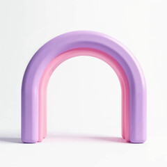 Wall Mural - Abstract Pink and Purple Archway 
