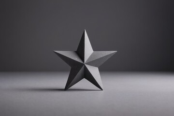 a black star on a gray background                              