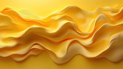 Canvas Print - Abstract Yellow Fabric Waves