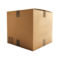 A simple brown cardboard box with tape