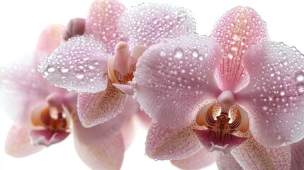 Poster - Pink Orchid with Dew Drops