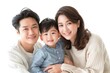 © art - Asian family studio photo with copy space